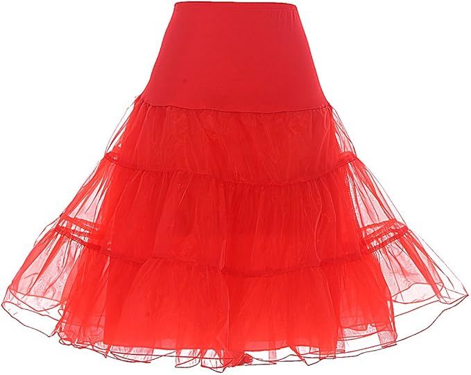 DRESSTELLS 50s Petticoat Skirts Women Vintage Tutu Underkirt Retro Crinoline | Amazon (US)