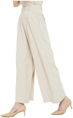 Tronjori Women High Waist Casual Wide Leg Long Palazzo Pants Trousers Regular Size | Amazon (US)