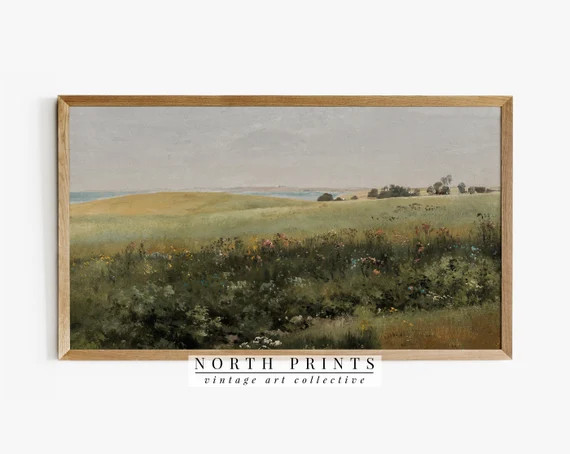 Samsung Frame TV Art  Spring Landscape DIGITAL Vintage - Etsy | Etsy (US)