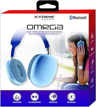 Xtreme Omega Bluetooth Wireless Over-Ear Headphones, Works 33ft from Compatible Devices, Micro-SD... | Amazon (US)