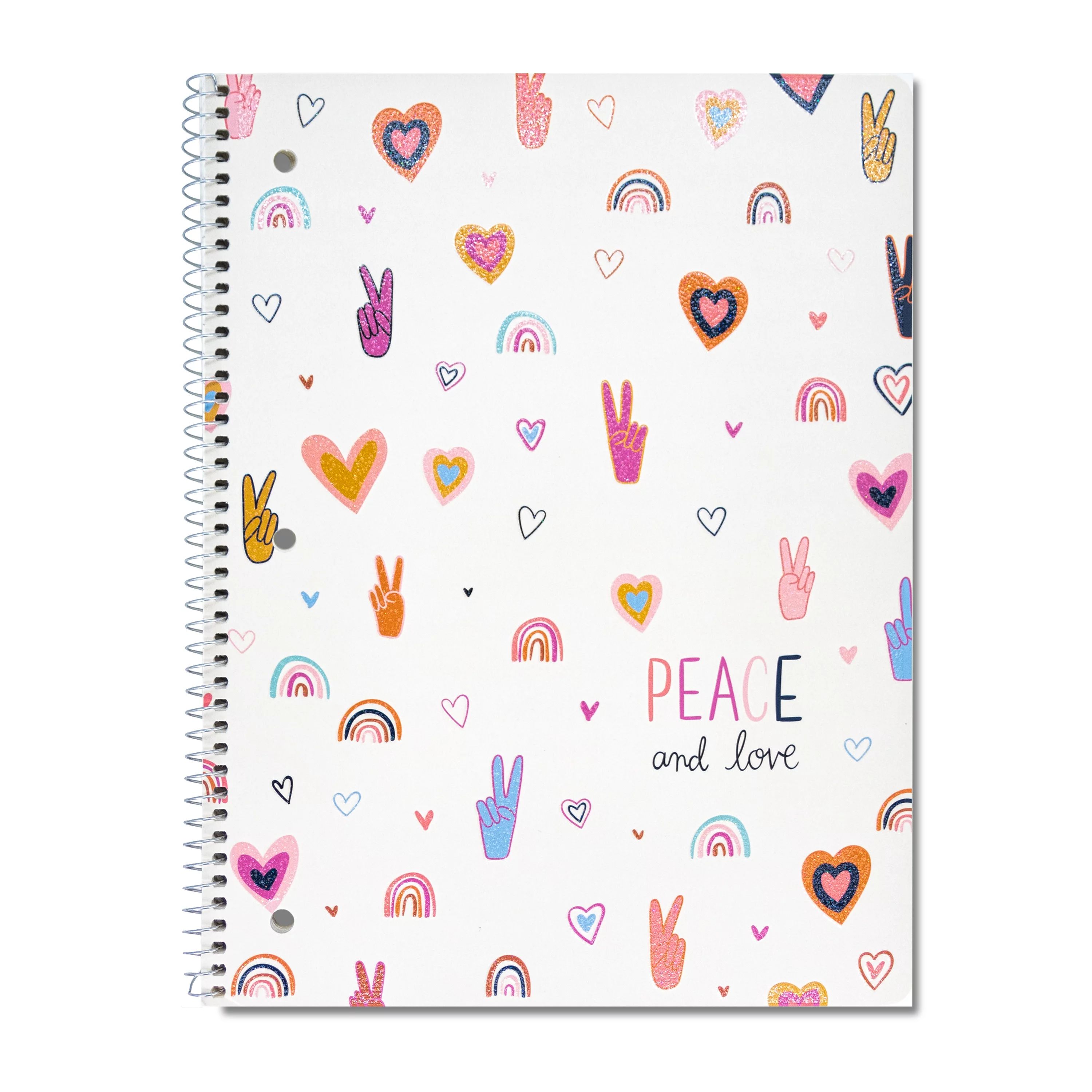 Class Act Stationery 1-Subject Spiral Writing Notebook, 80 WR Sheets, Love and Peace - Walmart.co... | Walmart (US)