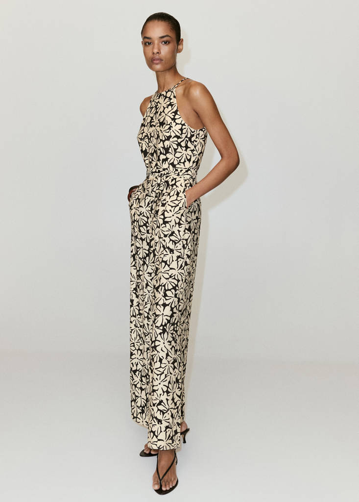 Belted floral-printed jumpsuit black - Women - S - MANGO | Mango (US/MX/AU)