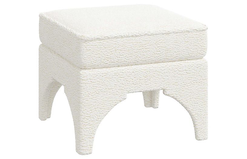 Maude Ottoman, Sheepskin Natural | One Kings Lane