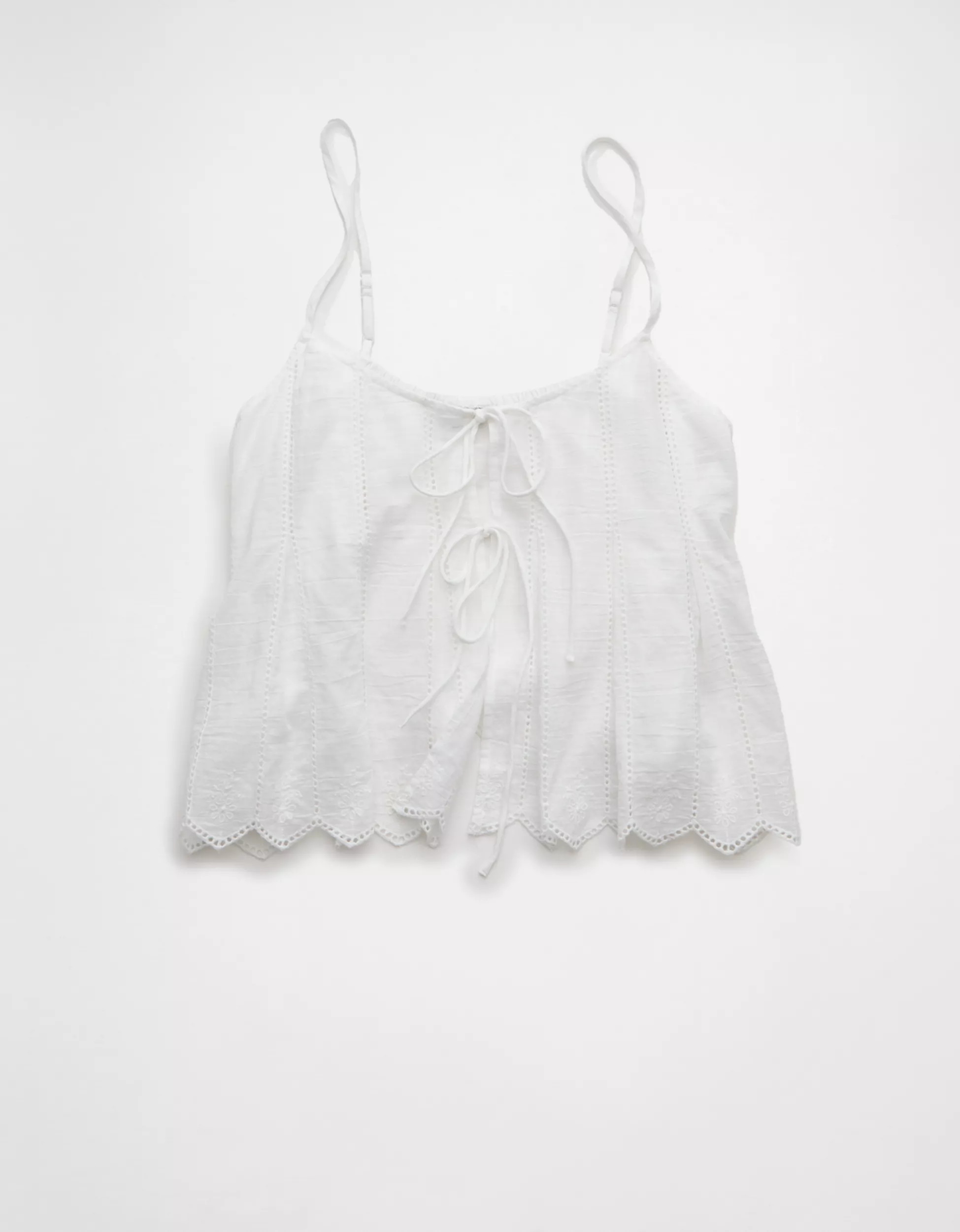 AE Pintuck Tie Front Cami | American Eagle Outfitters (US & CA)