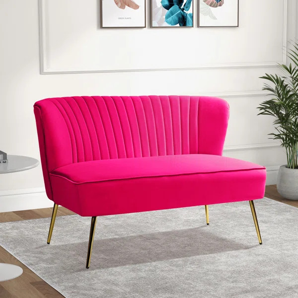 Euclid 47" Velvet Armless Loveseat | Wayfair North America