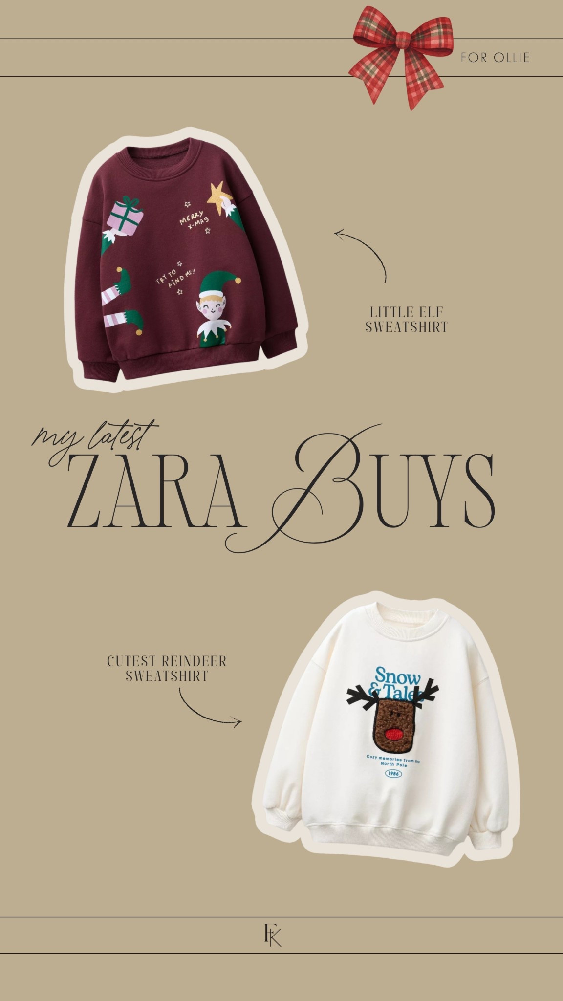 Zara buys for Ollie — grabbed these two holiday sweatshirts for him for school!😍😍 Evie has all of his hand-me-downs so needed to get some for our boy ❤️❤️❤️

Zara kids, elf sweatshirt, Rudolph sweatshirt, reindeer, Zara faves, latest buys 

#LTKKids #LTKHoliday