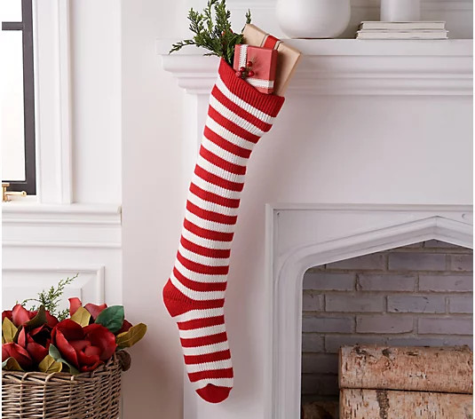 Ebenezer & Co. 30" Nostalgic Knit Stocking | QVC