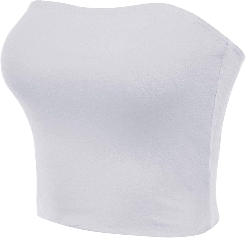 FashionMille Women's Strapless Bandeau Double Layered Basic Casual Tube Top | Amazon (US)