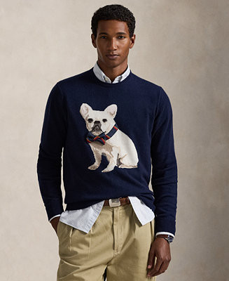 Polo Ralph Lauren Men's Dog-Intarsia Cashmere Sweater - Macy's | Macy's