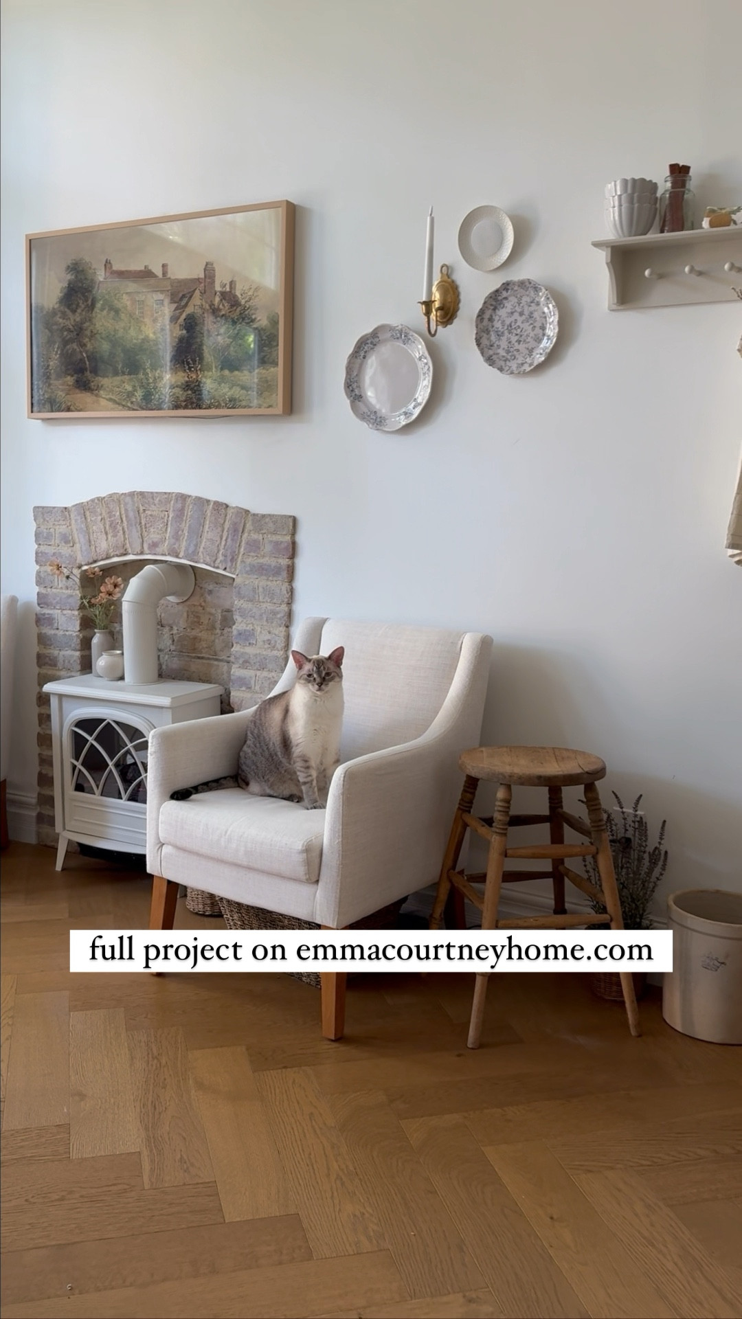 Ready for cozy fall moments with this faux fireplace DIY🍂🪵 In case you missed it, I have a blog post about this project on emmacourtneyhome.com

I completed this DIY project at the beginning of this year, meaning I had just missed cozy fall season and cute holiday decor! I can’t wait to decorate it this year. 

I used an old electric fireplace + thin brick veneers to create this cozy fireplace moment inspired by cute English country homes! 

Shop my home by following @emmacourtneyhome in the @shop.ltk app

#LTKSeasonal #LTKstyletip #LTKhome