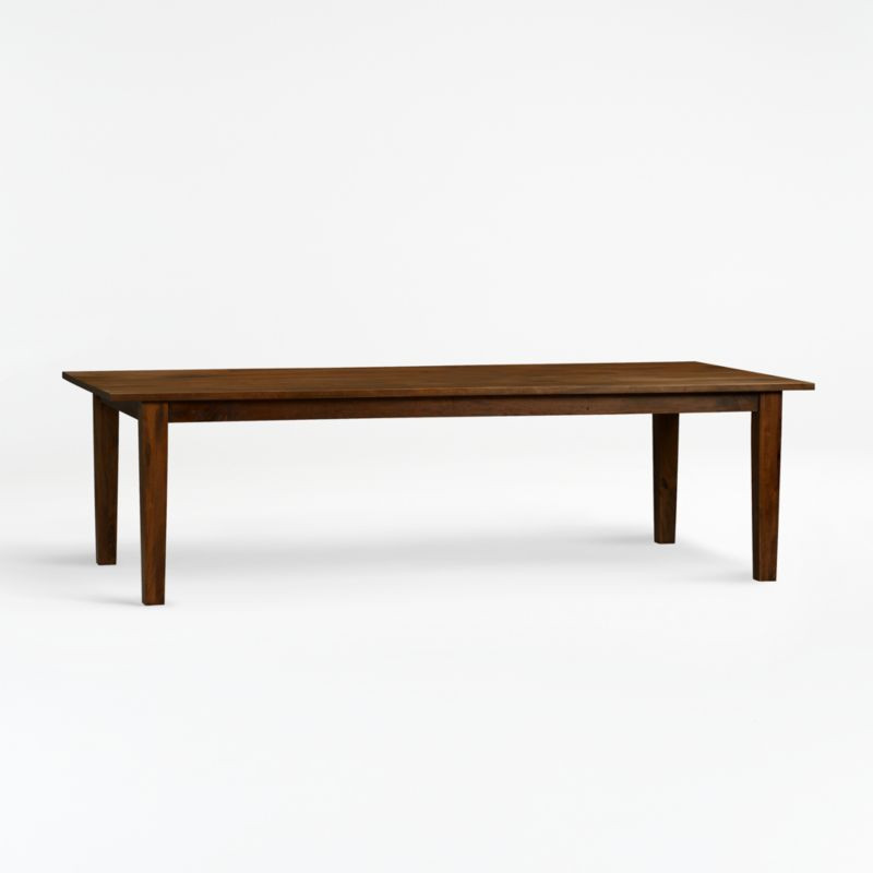 Basque 104" Honey Brown Wood Dining Table + Reviews | Crate & Barrel | Crate & Barrel