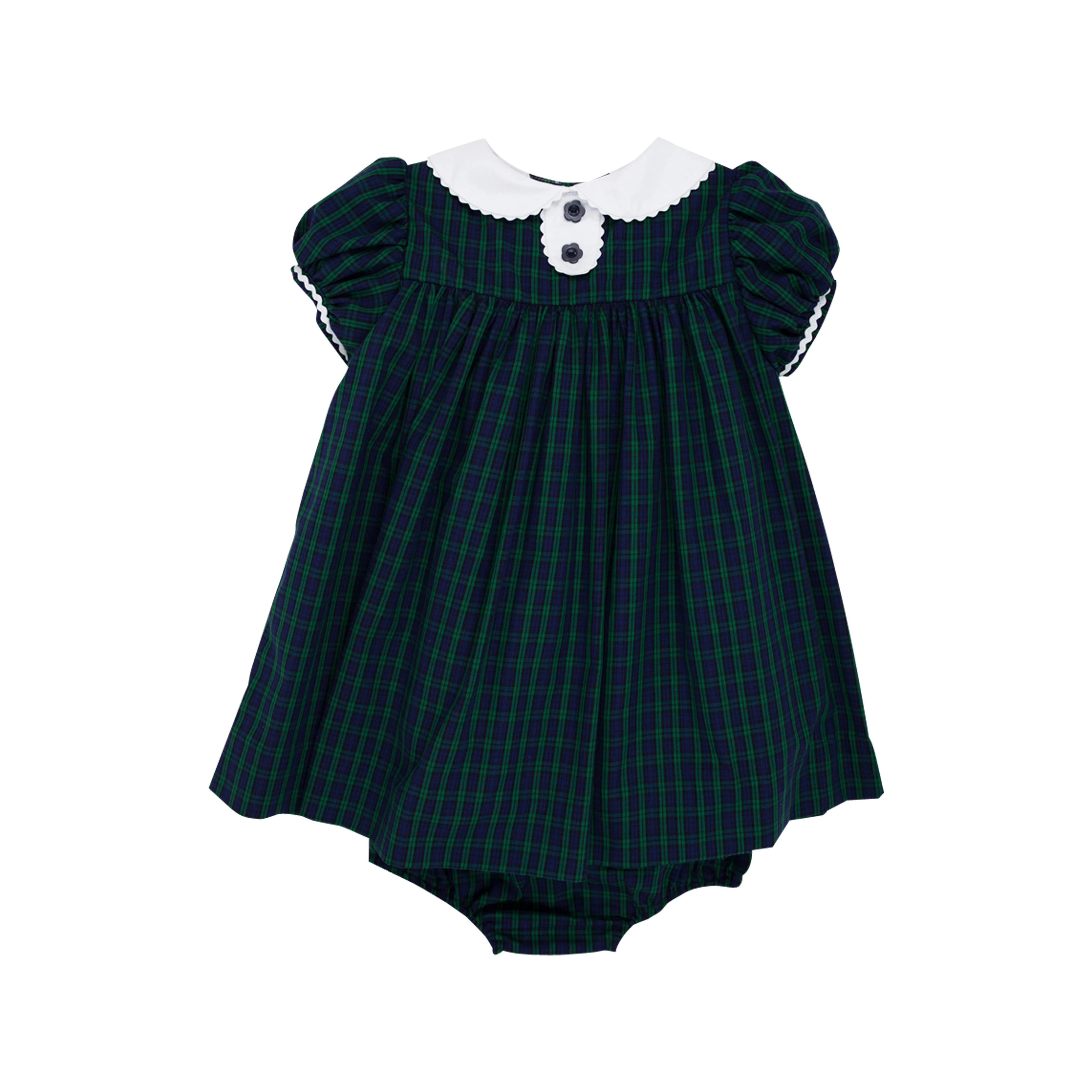 Mary Dal Dress - Fall Party Plaid with Worth Avenue White | The Beaufort Bonnet Company