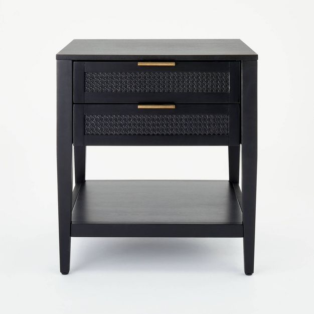 East Bluff Woven Accent Table Black - Threshold™ designed with Studio McGee | Target