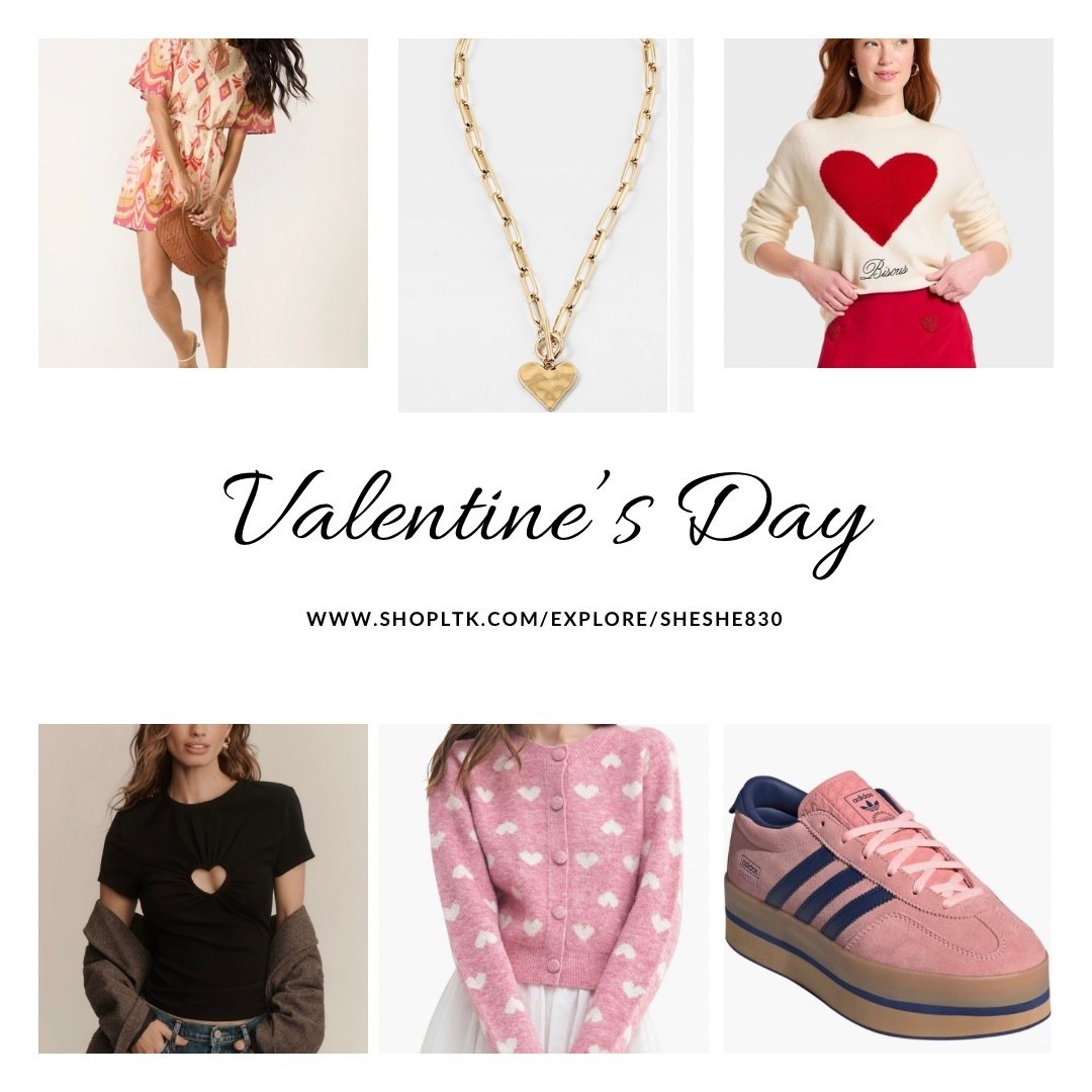 Valentine's Day & Galentine's Day is right around the corner.
Why not add a little love into your wardrobe?

Adidas, Anthropologie, jewelry, accessories, dresses, sweaters 

#LTKSeasonal #LTKmorningroutine #LTKstorytime