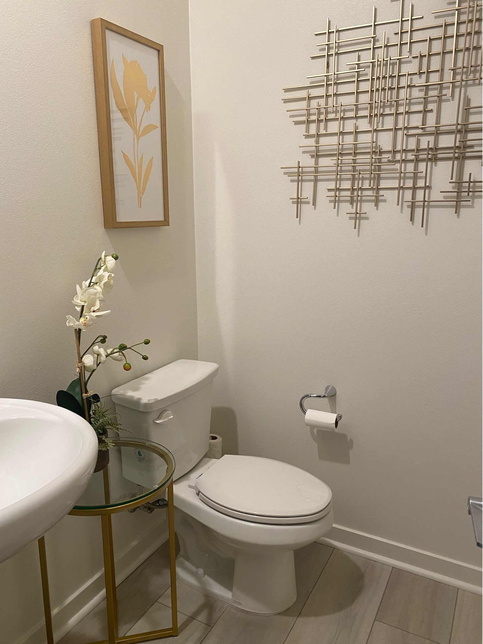 Finished decorating my parents 2nd  small guest restroom with a nice gold classy theme.

#LTKunder100 #LTKunder50 #LTKhome