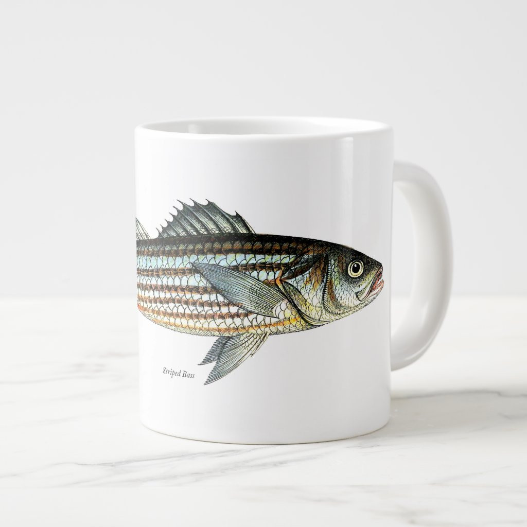 Striped Bass Fishing Mug Gift for Him | Zazzle