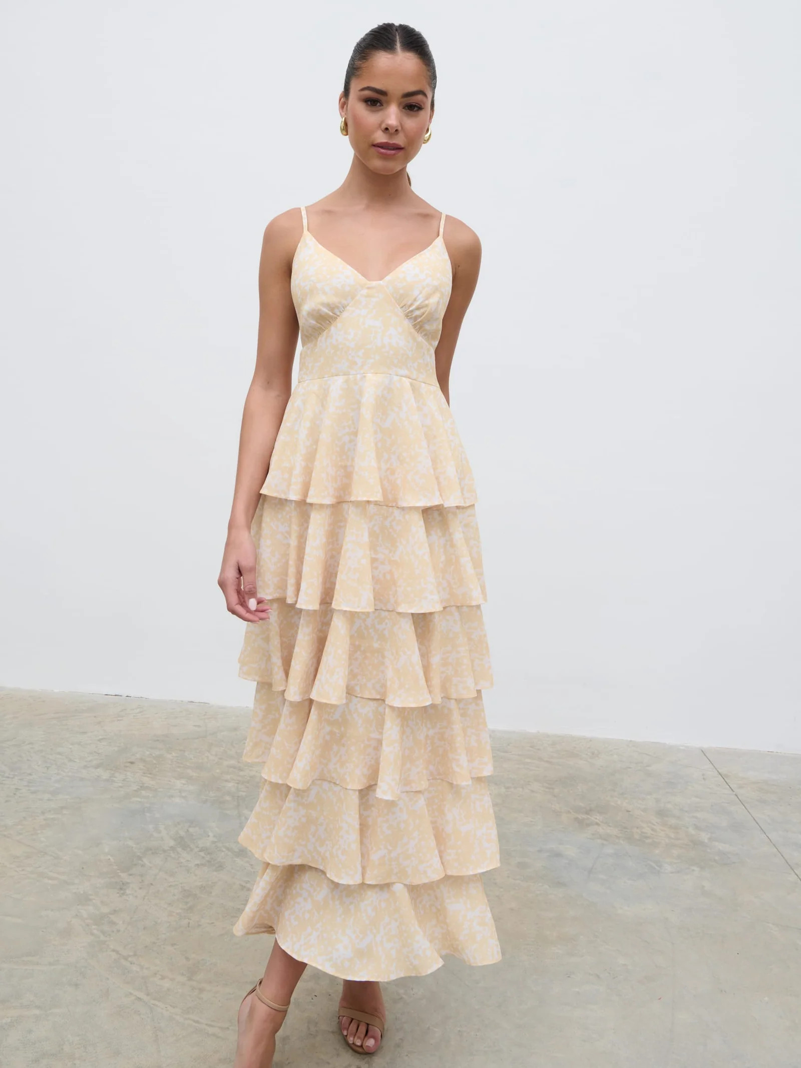 Lissy Ruffle Midaxi Dress | Pretty Lavish (UK)