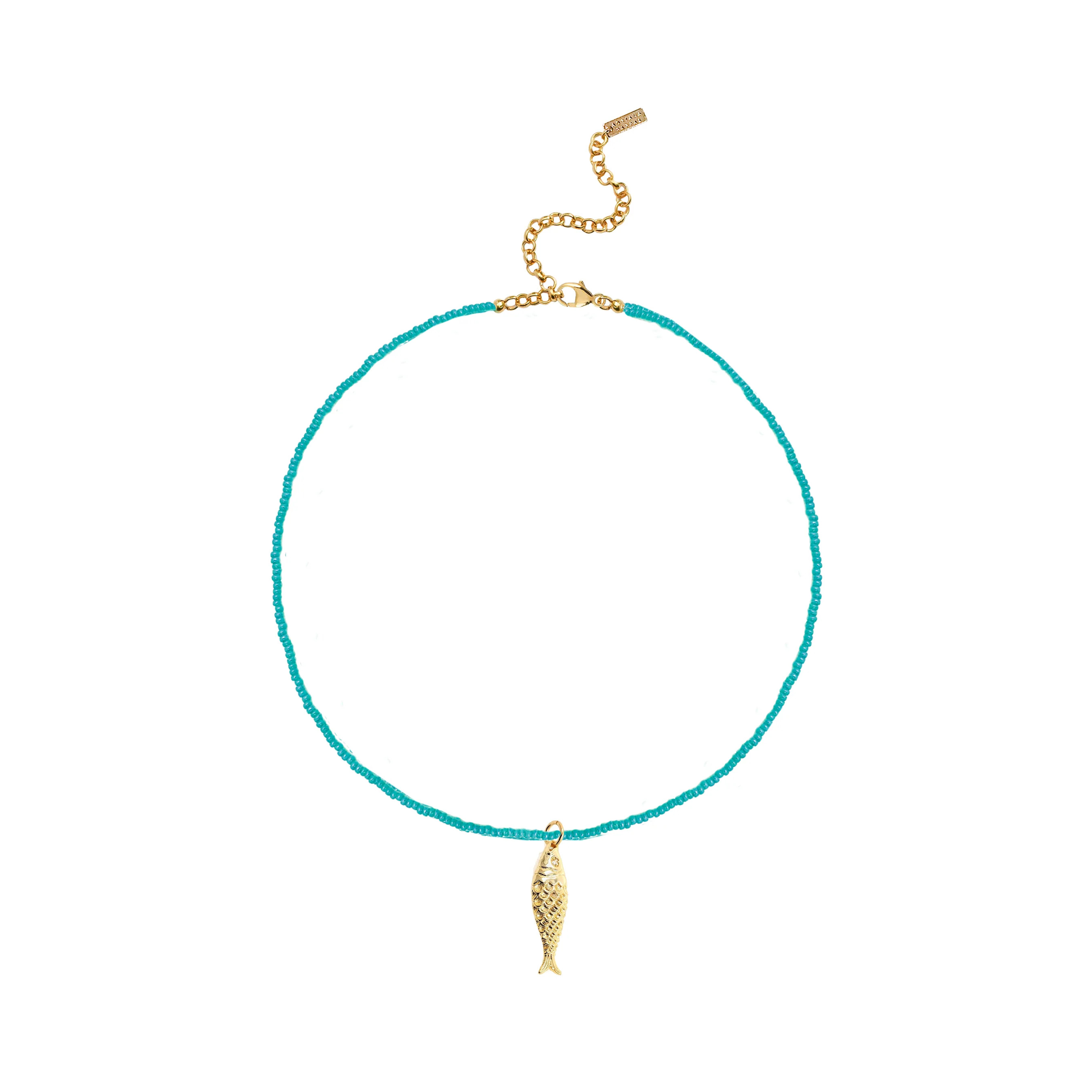 Lucky Fish Necklace - Turquoise | Adriana Pappas Designs