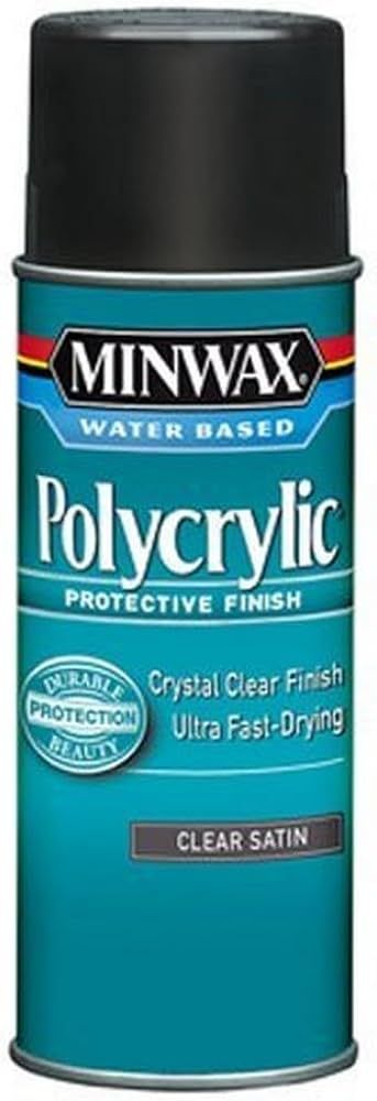 Minwax 33333000 Polycrylic Protective Finish Spray for Wood, Clear Satin, 11.5 oz. Aerosol Can | Amazon (US)