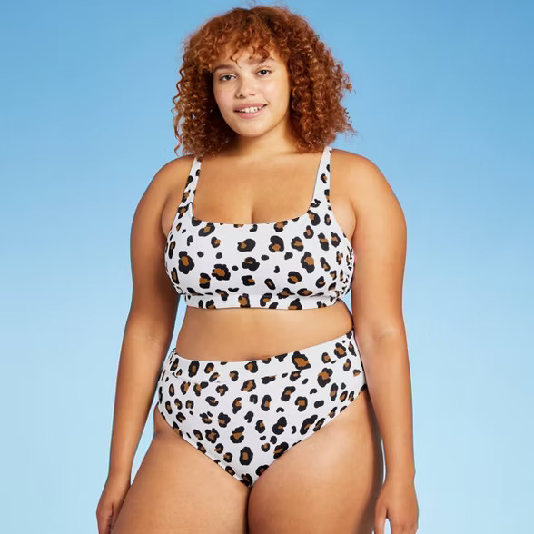 Juniors' Ribbed Cheeky High Leg High Waist Bikini Bottom - Xhilaration™ Multi Animal Print | Target