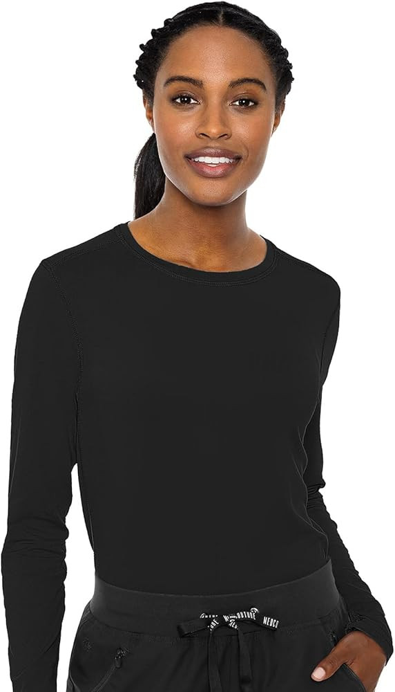 Med Couture Women's Underscrub Top Long Sleeve Performance Knit Tee, 360° Stretch, Lightweight &... | Amazon (US)