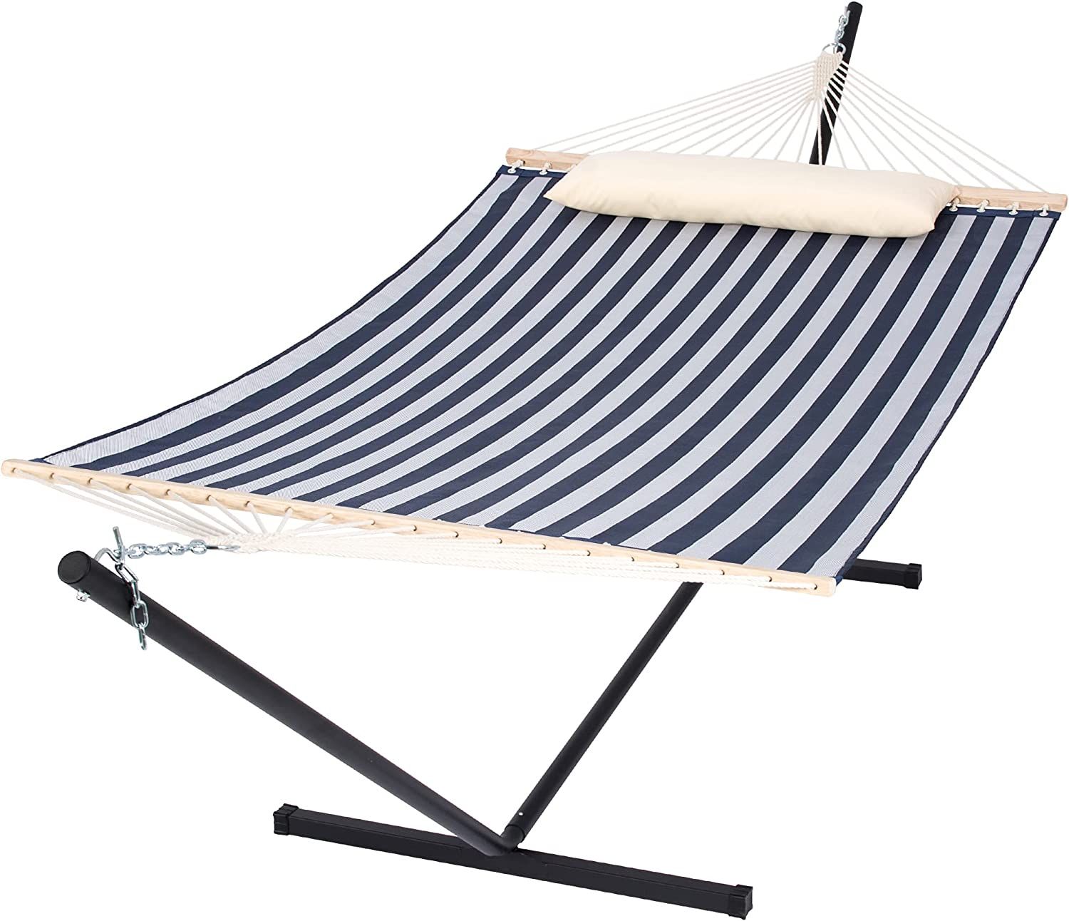 SUNCREAT Double Hammock with Stand Included, Outdoor Portable Hammock with Stand, Blue | Amazon (US)