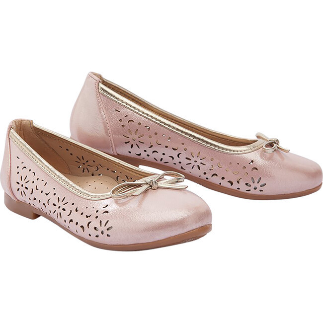 Floral Perforated Flats, Pink | Maisonette