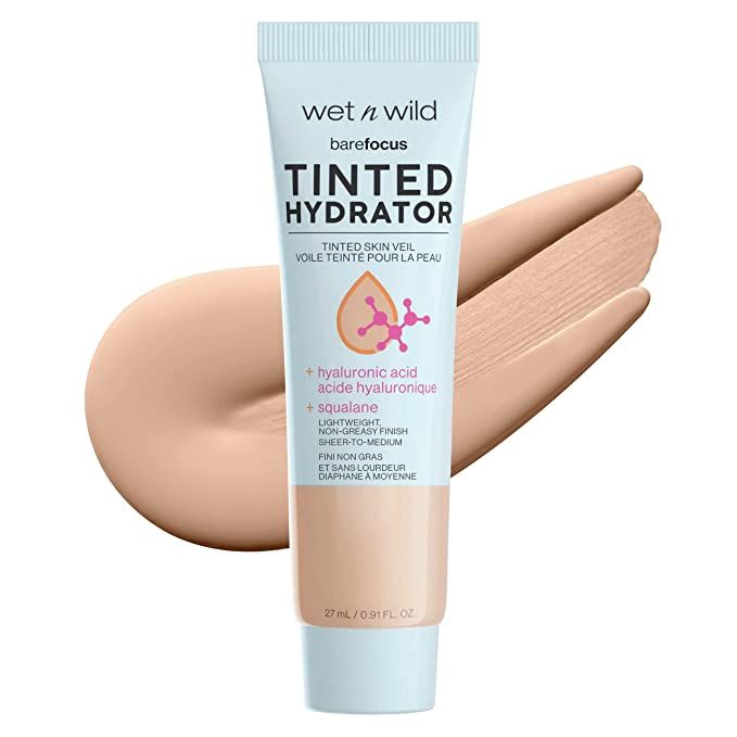 Wet n Wild Bare Focus Tinted Hydrator Matte Finish, Light, Oil-Free, Moisturizing Makeup | Hyalur... | Amazon (US)