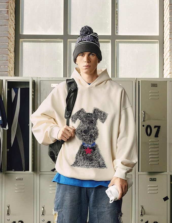 Aelfric Eden Dog Graphic Hoodie Oversized Cute Star Sweatshirt Unisex Y2k Casual Hooded Pullover | Amazon (US)