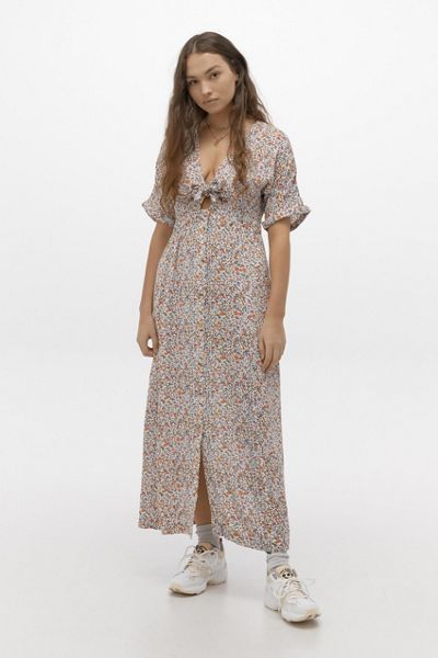 UO Dawn Floral Midi Dress | Urban Outfitters (US and RoW)