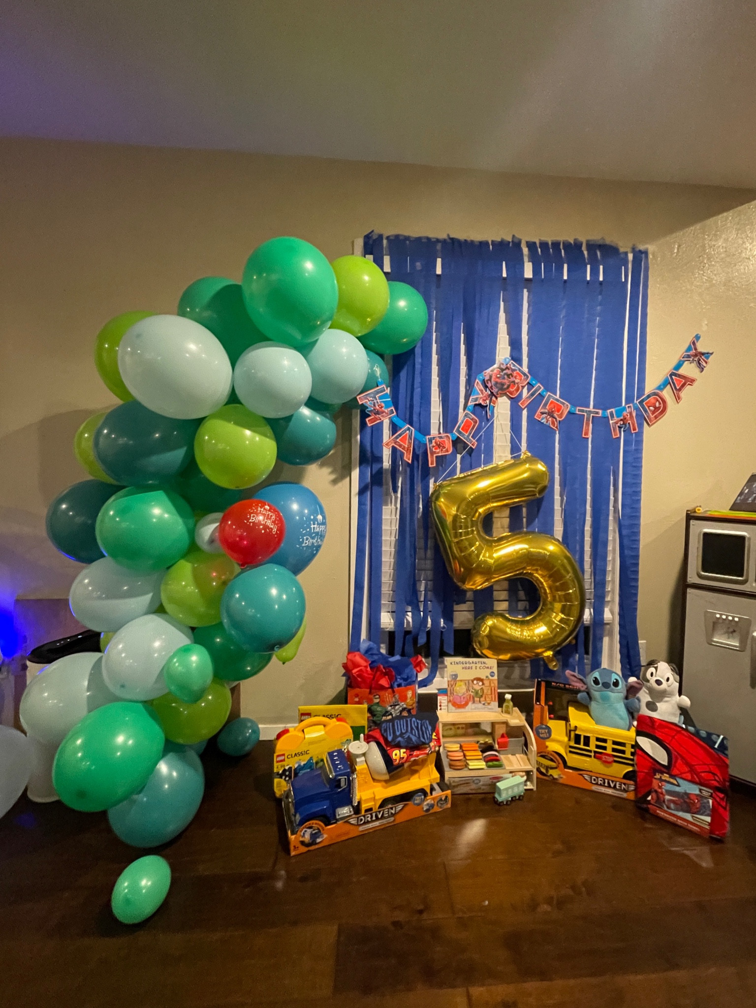 I cannot believe I have a five year old😭 Where’d my Paw Patrol & Bluey loving boy go🥹🥹

His birthday gifts were a hit👏🏽 10/10 recommending ordering them online or price matching in store at #Target because savings are impeccable!🙌🏽

Gift Line Up:
•RC School Bus
•Cement Truck
•Magnet Board for OT assistance 
•Peg Board to help with his OT skills
•Legos cause they’re fun and help with his OT skills 
•Muffin & Stitch Squishmellows
•Melissa & Doug Sandwich Station to go with the Pizza Station

Decor from Dollar Tree & Target!

#LTKKids #LTKFindsUnder50 #LTKFamily