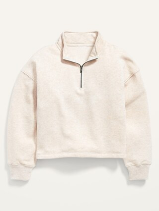 Quarter-Zip Mock-Neck Sweatshirt for Girls | Old Navy (US)