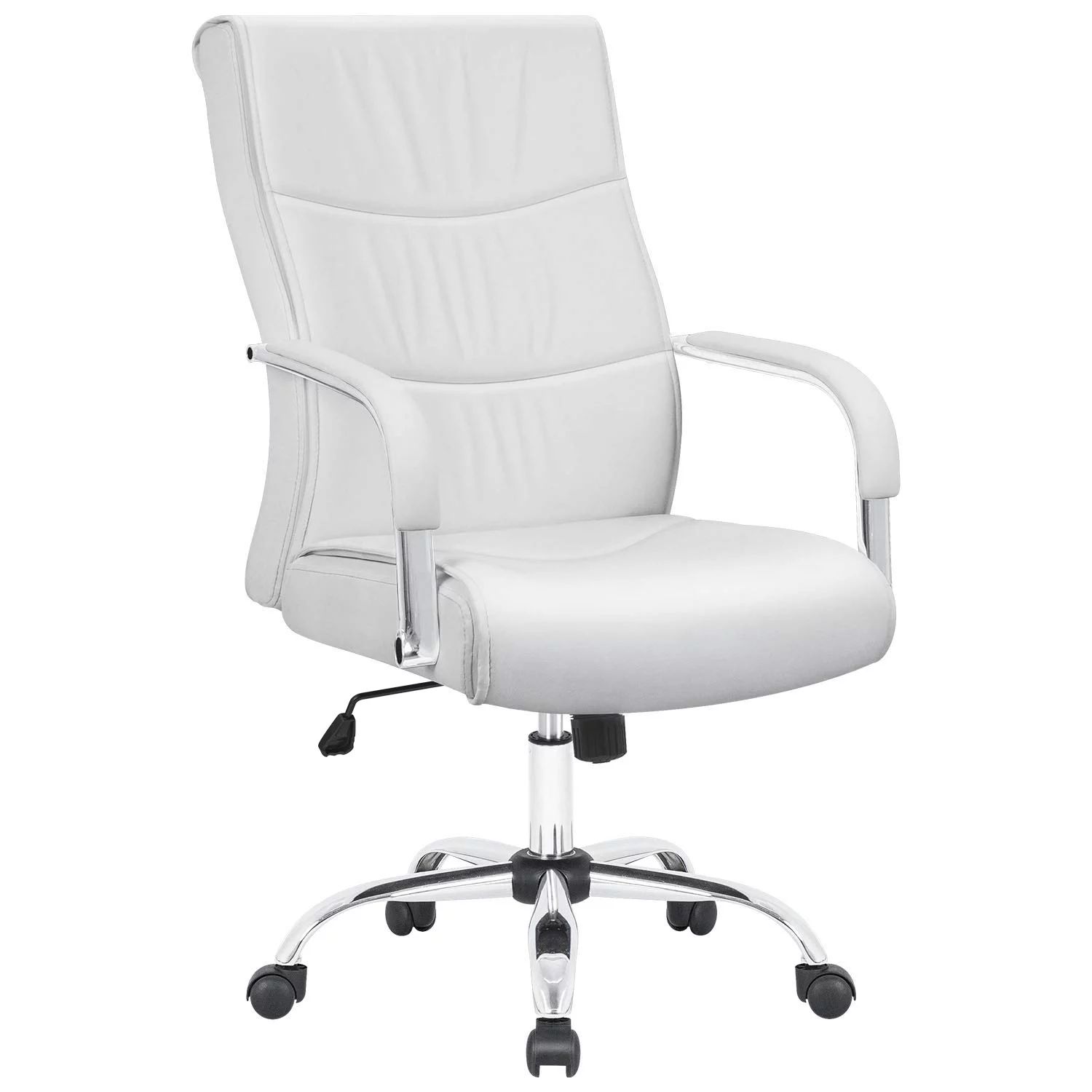 Lacoo High Back Office Desk Chair Conference Chair with PU Leather,White - Walmart.com | Walmart (US)