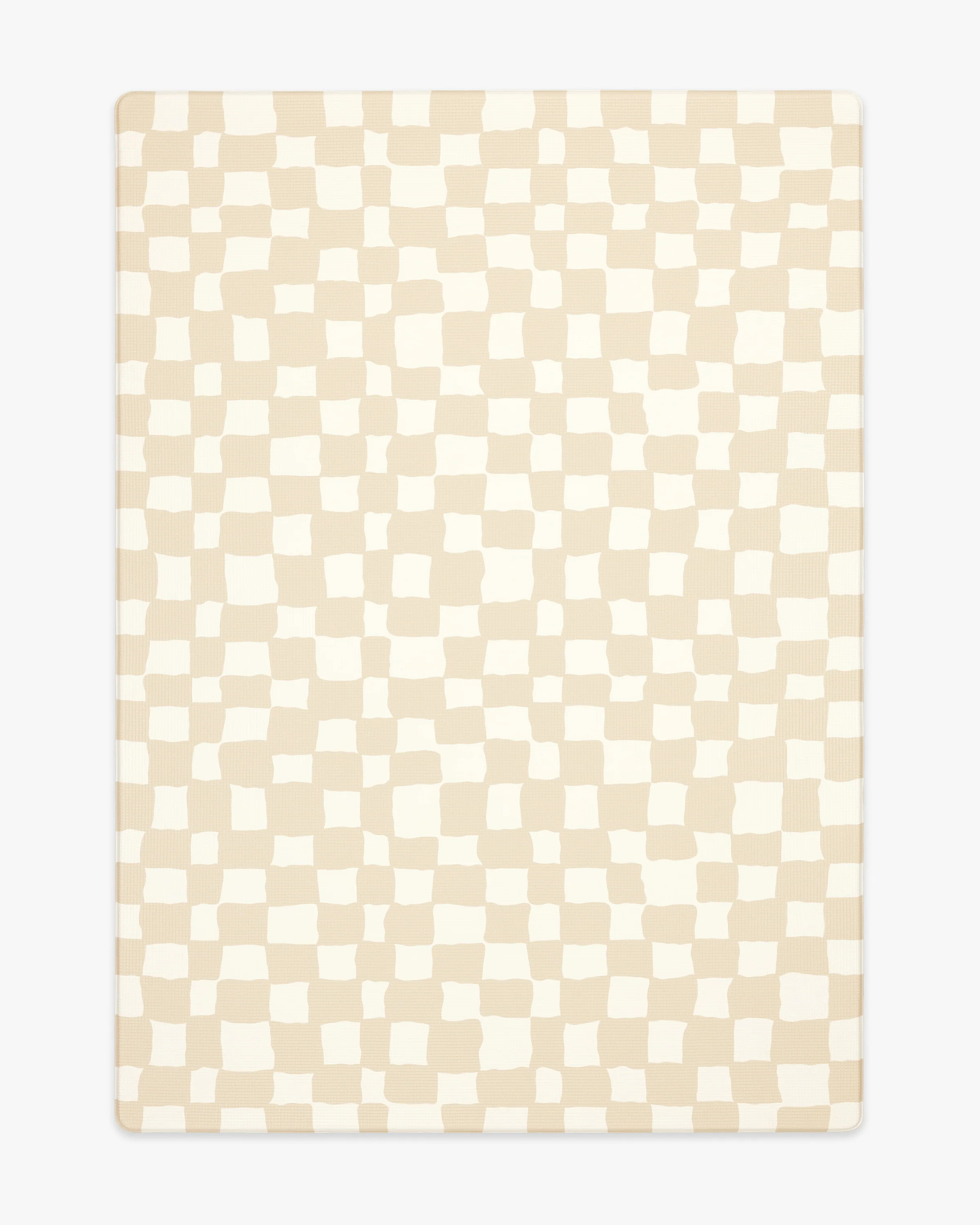 Mini Me Check Soft Taupe Play Mat | Ruggable