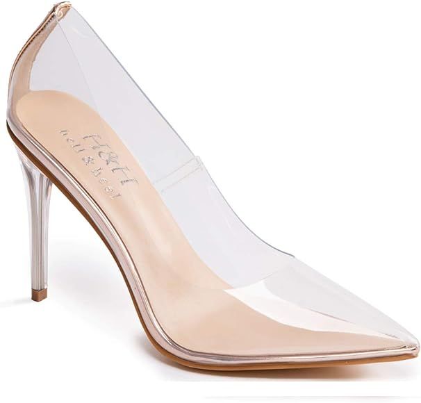 Clear Stiletto Pumps Court Shoes | Amazon (US)