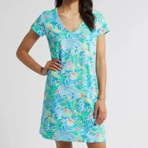Lilly Pulitzer Etta Frond Print Cotton T-Shirt Dress | Poshmark