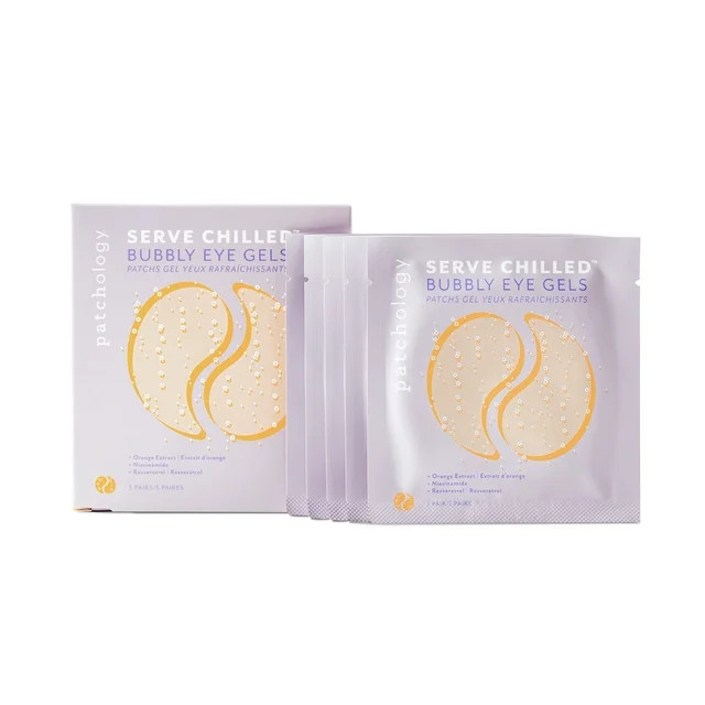 Patchology Serve Chilled Bubbly Under Eye Face Mask Gels- 5 Pairs/ Box | Walmart (US)