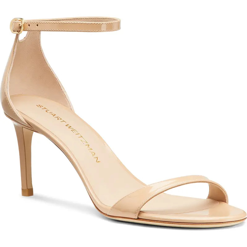 Stuart Weitzman Nudist II 75 Sandal in Black at Nordstrom, Size 12 | Nordstrom
