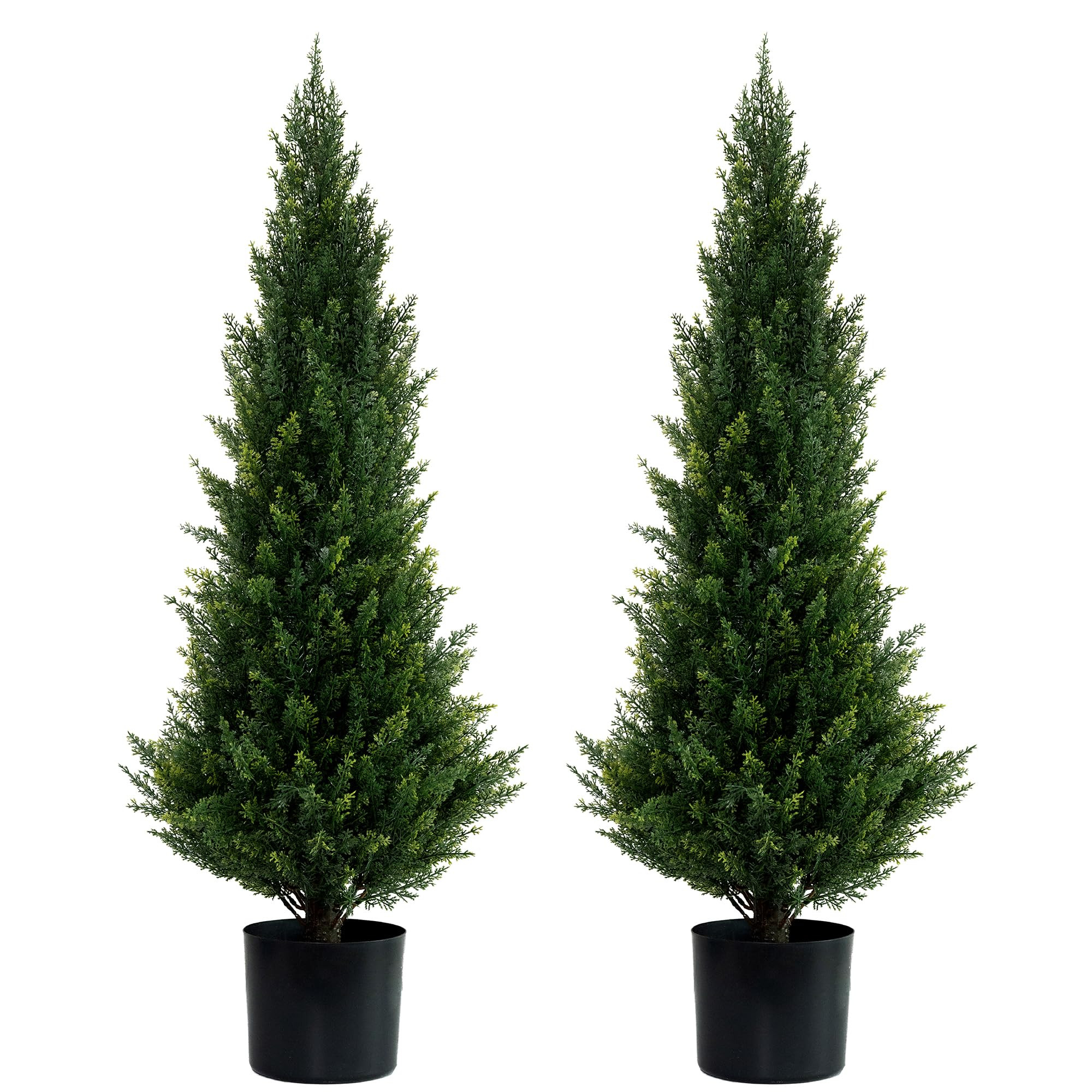 Artificial Topiary Cedar Trees Faux Pine Shrubs UV Resistant Artificial Bushes Artificial Plants ... | Amazon (US)