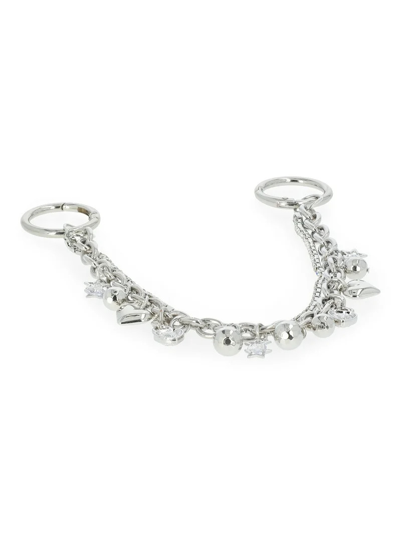 No Boundaries Women's Silver-Tone Disco Swag Chain Bag Charm, Silver - Walmart.com | Walmart (US)