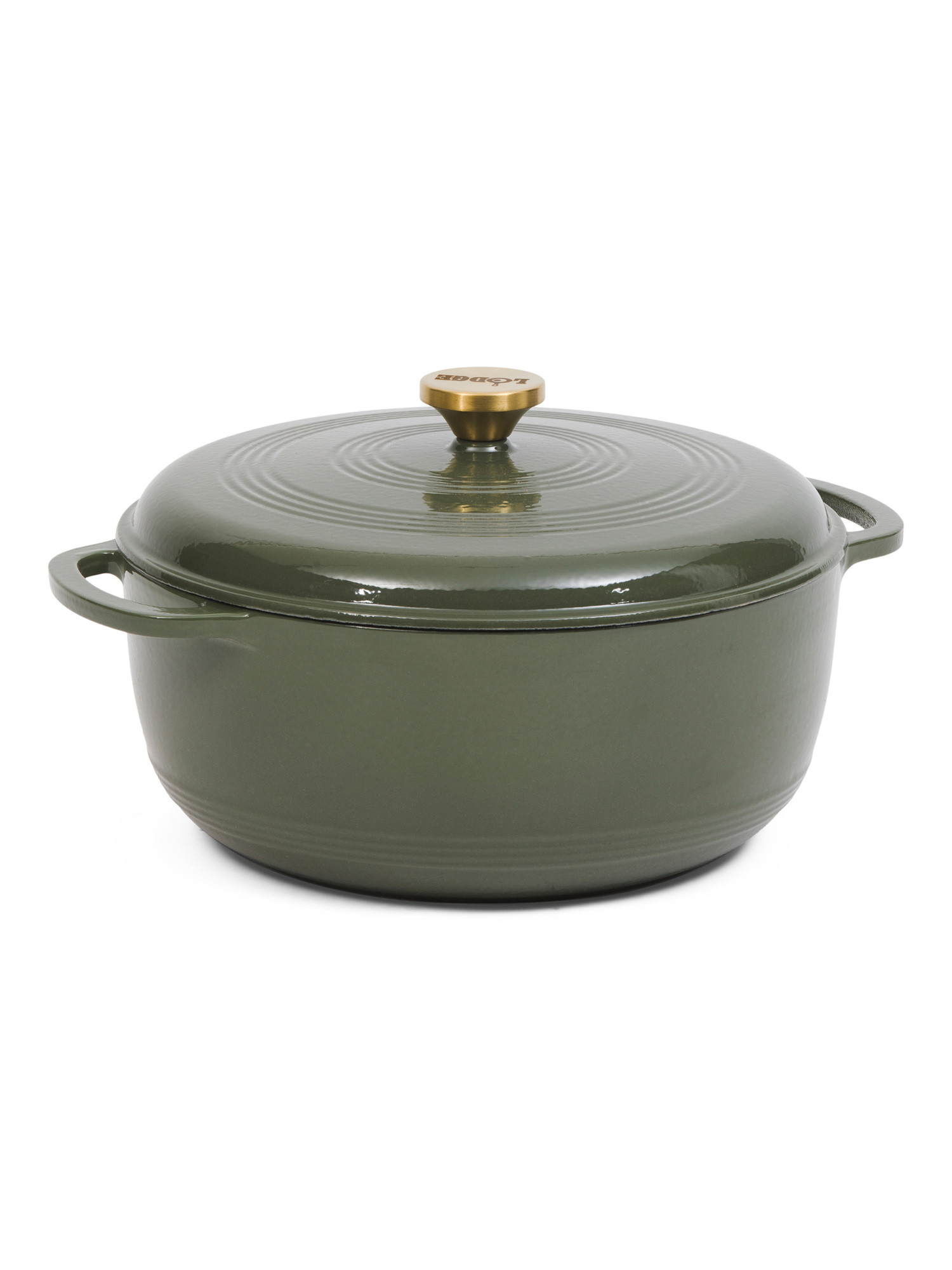 7.5qt Enameled Cast Iron Dutch Oven With Gold Tone Knob | TJ Maxx
