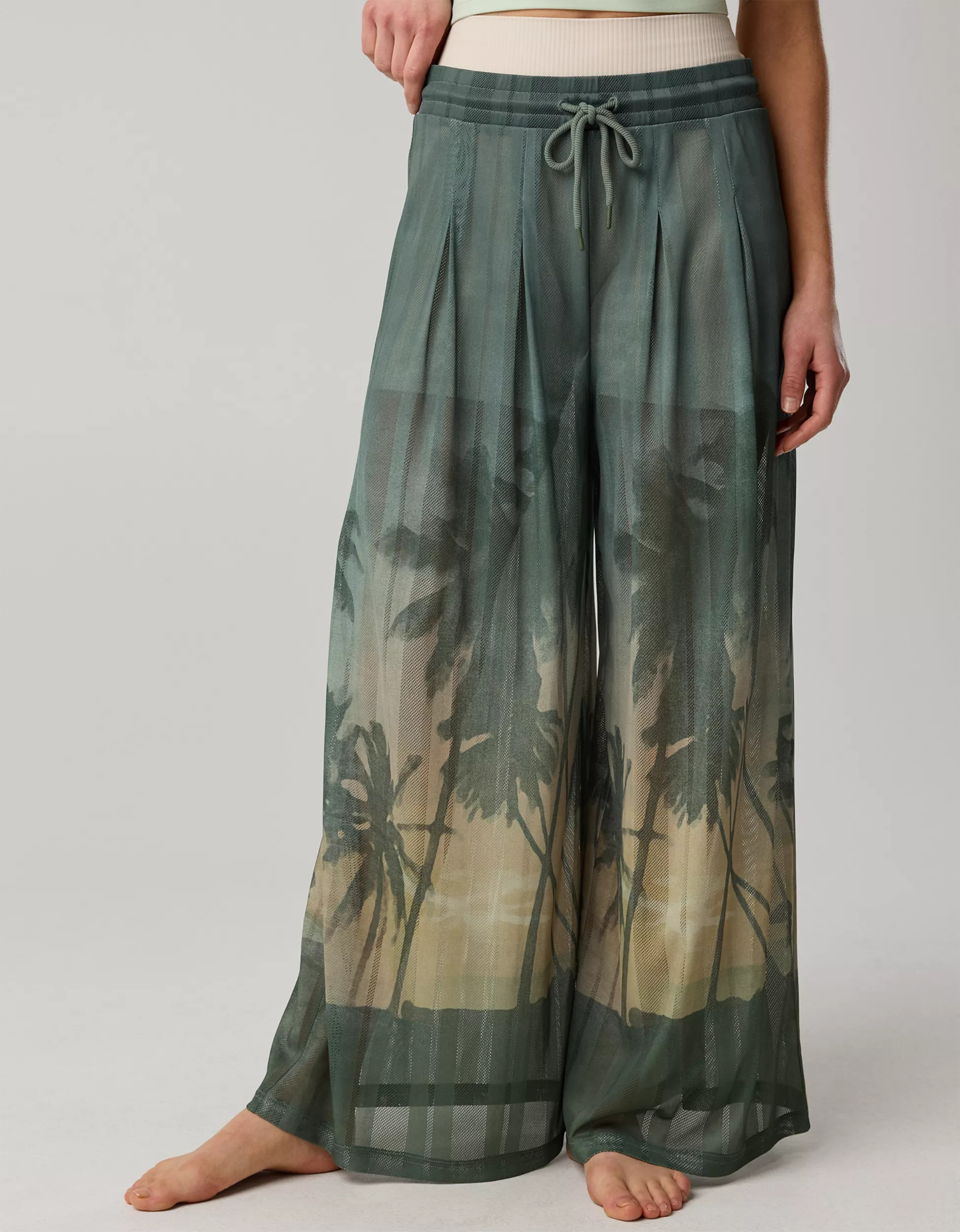 OFFLINE By Aerie Mesh Super Wide Leg Pant | Aerie