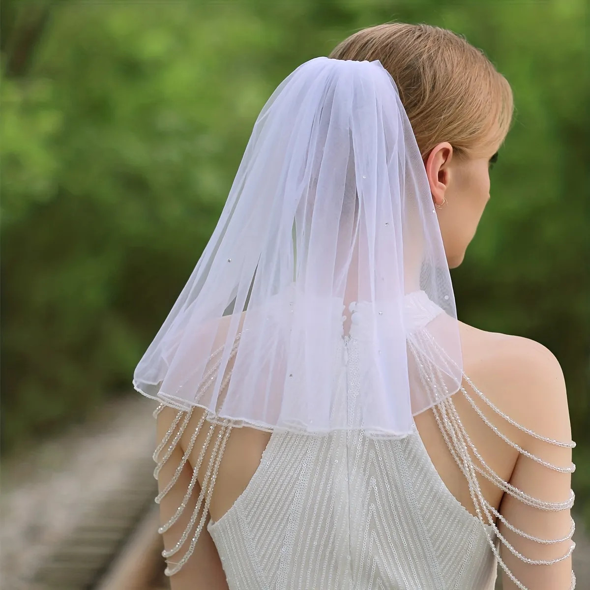 Baroque Bridal Veil With Comb Cape Wedding Cloak Bride Shawl White Women's Tulle Cape Soft Mesh -... | Temu Affiliate Program