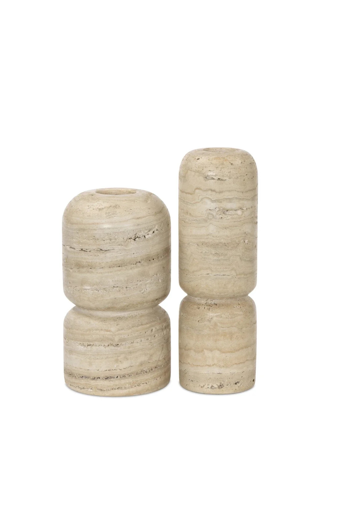 Haylen Travertine Vase Set | THELIFESTYLEDCO