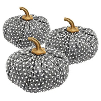 Set Of 3, 7.5X7.5X5.5" Pumpkin, Pumpkin Ornament Decor For Holiday Harvest Festival Fall Festival & Thanksgiving | Wayfair North America