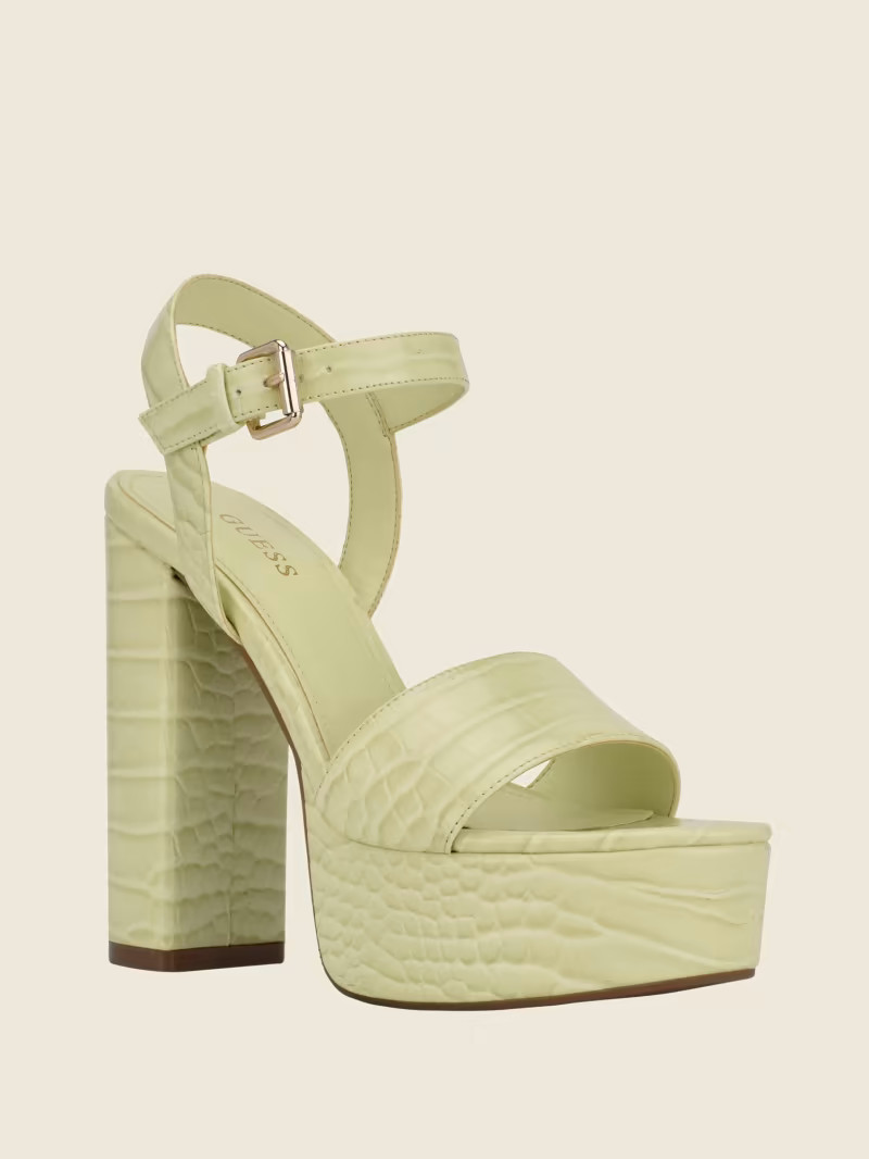 Gabeli Croc Platform Sandal Heels | Guess (US)