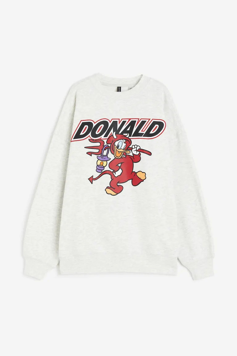 Oversized Sweatshirt with Printed Motif | H&M (US + CA)