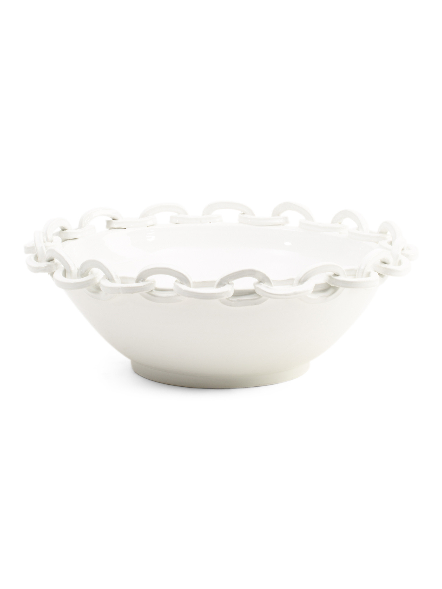 Made In Italy 16.5in Ceramic Chain Edge Bowl | Global Home | Marshalls | Marshalls