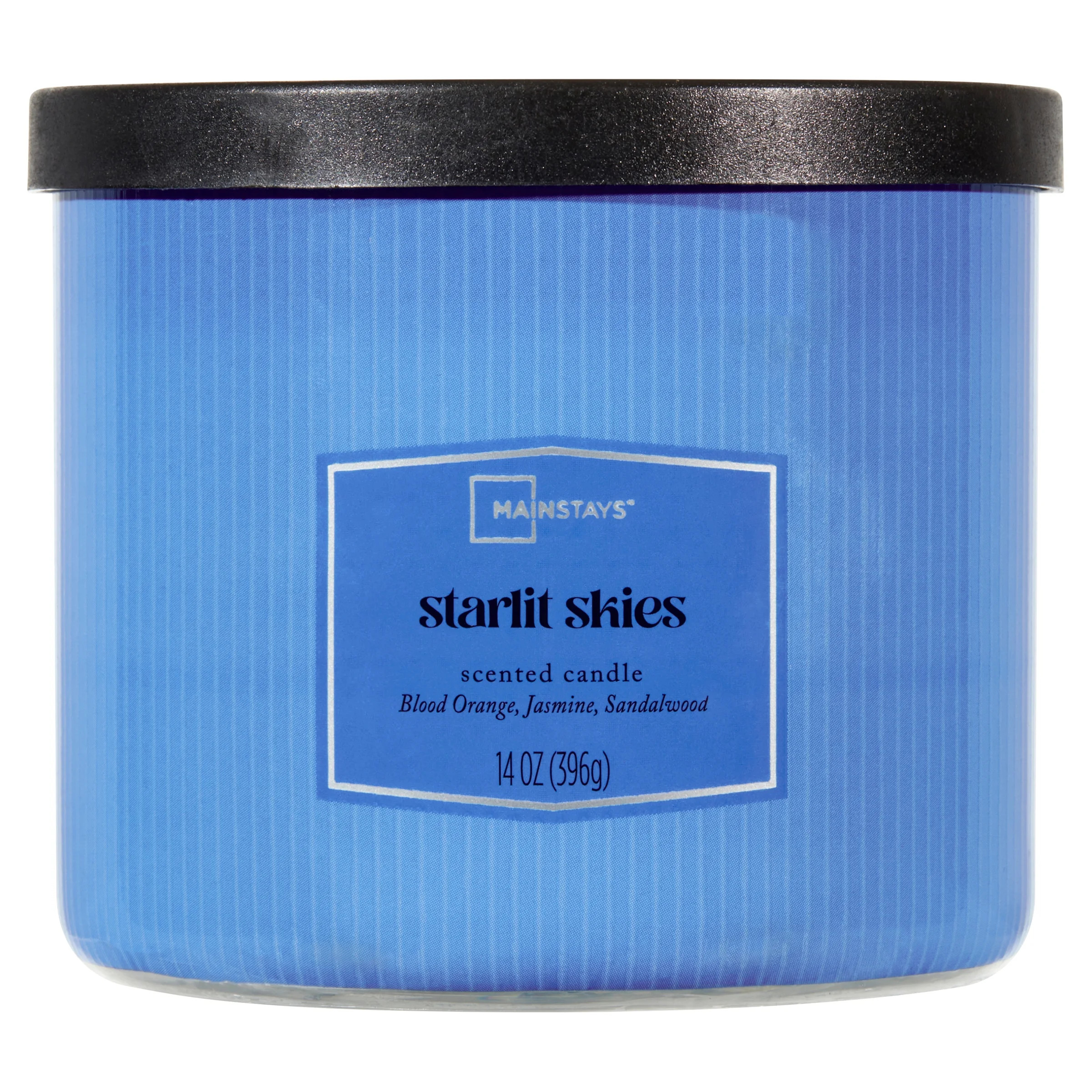 Mainstays 3-Wick Textured Wrapped Starlit Skies Scented Candle, 14 oz | Walmart (US)