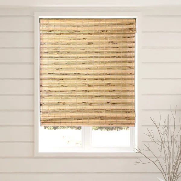 Aymeric Semi-Sheer Turtle Brown Roman Shade | Wayfair North America